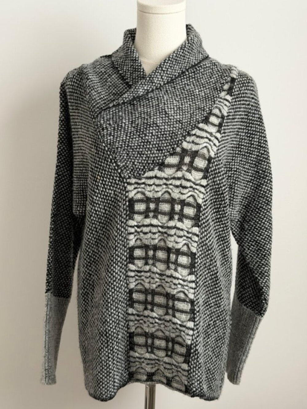 Sita Murt Wool Alpaca Blend Asymmetric Cowl Neck Sweater Size 42 (M)